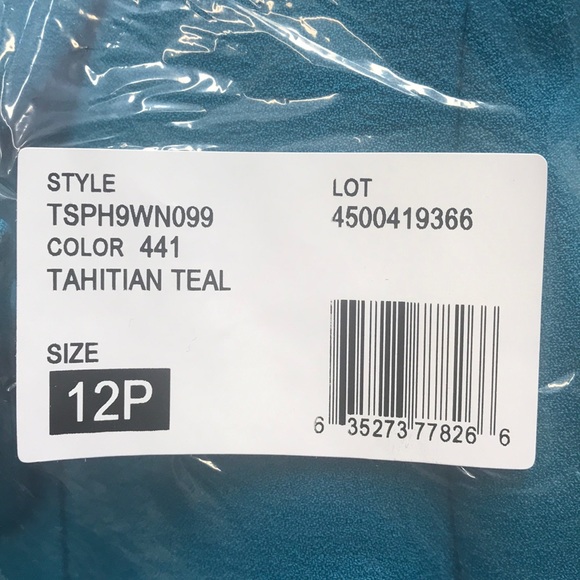 NWT,Tahari ASL Wrap Jacket and Ankle Pant Set,teal - Picture 4 of 4